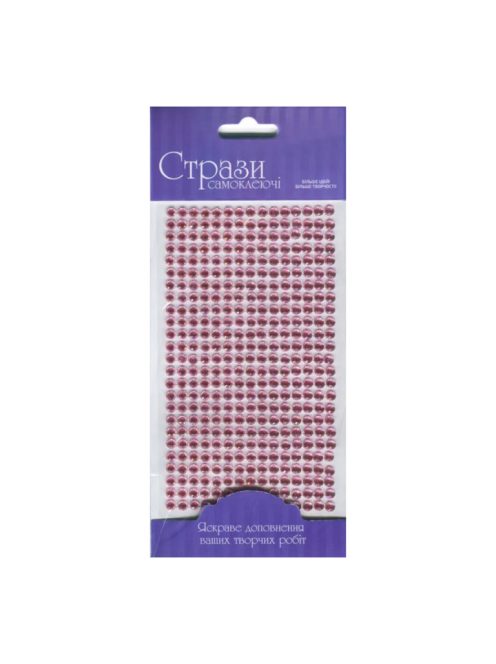 Öntapadós csillámos strasszok 5mm 375db – Rózsaszín