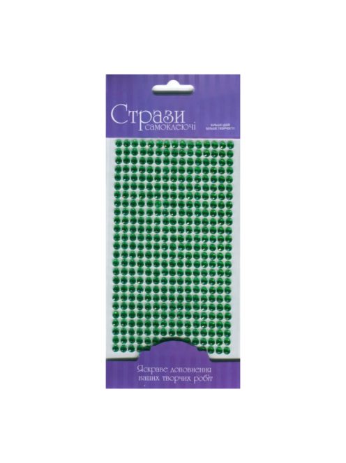 Öntapadós Csillámos Strasszok 5mm 375db – Zöld
