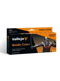   Vallejo modellező festékkészlet 8x18ml – Metallic Colors