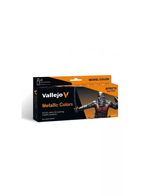 Vallejo modellező festékkészlet 8x18ml – Metallic Colors