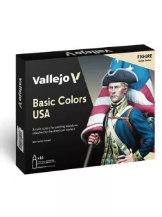   Vallejo modellező festékkészlet 16x18ml – Basic Colors USA