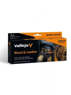   Modellező festék set Vallejo 8x18ml – Wood & Leather by Angel Giraldez