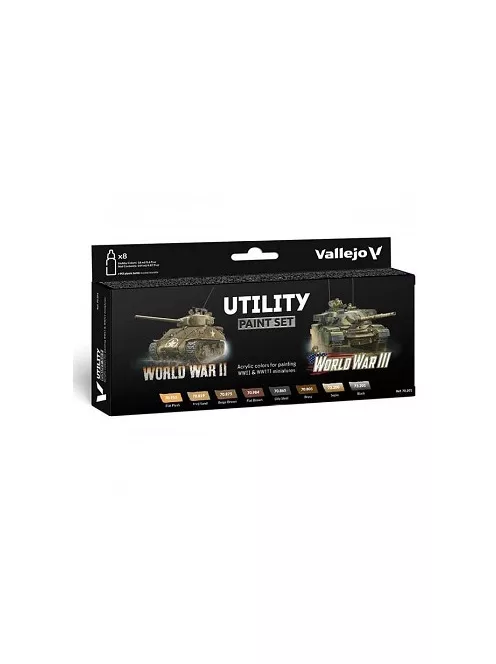 Vallejo modellező festékkészlet 8x18ml – Utility Paint Set WWII & WWIII