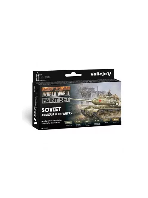 Vallejo modellező festékkészlet 6x18ml – Soviet Armour & Infantry
