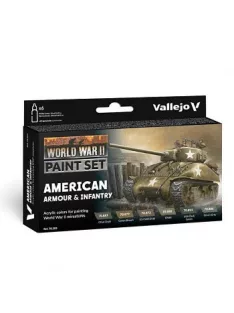   Vallejo modellező festékkészlet 6x18ml – American Armour & Infantry