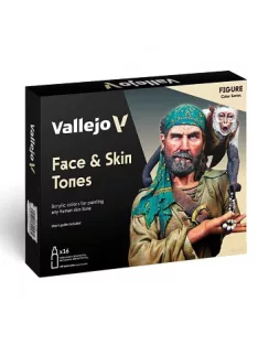   Vallejo modellező festékkészlet 16x18ml – Face & Skin Tones