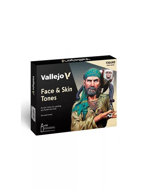 Vallejo modellező festékkészlet 16x18ml – Face & Skin Tones