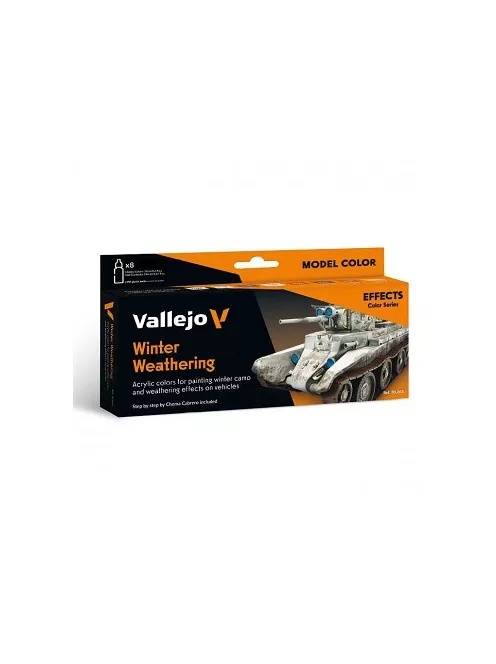 Modellező festék set Vallejo 8x18ml – Winter Weathering by Chema cabrero