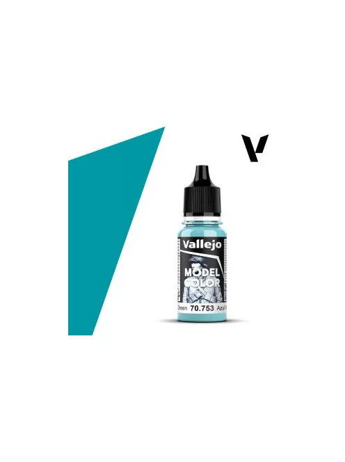 Vallejo modellező festék 18ml  753 Light Blue Green