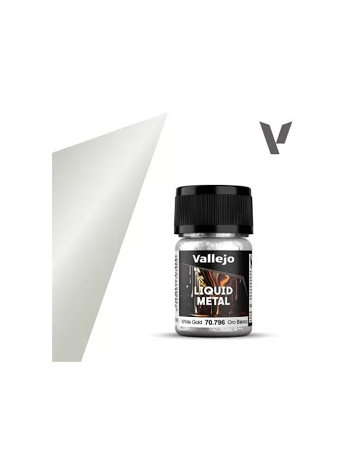 Vallejo Liquid Gold Paint 35ml – 796 White Gold