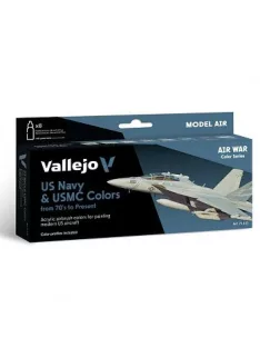   Vallejo 8×18ml airbrush festékkészlet – set – US Navy & USMC Colors from 70's to present