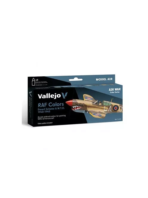 Airbrush festék set Vallejo 8x18ml – WWII RAF Desert