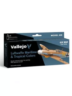  Vallejo airbrush festékkészlet 8x18ml – Luftwaffe Maritime And Tropical Colors 1941 to EndWar