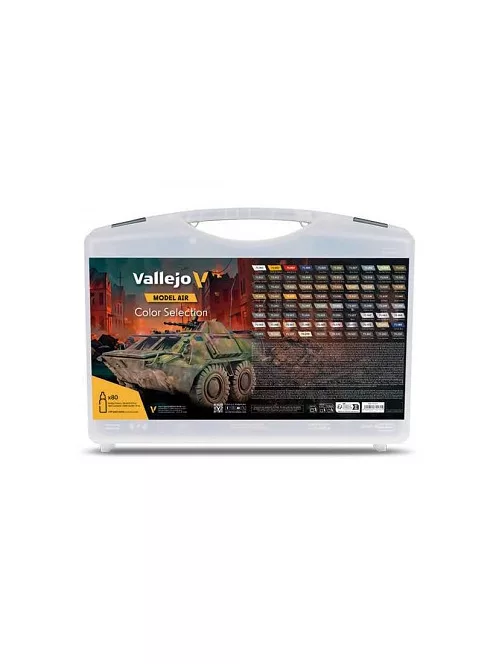Vallejo airbrush festék nagy tok – 80x18ml Color Selection
