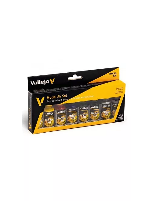 Vallejo airbrush festékkészlet 8x18ml – Basic Colors