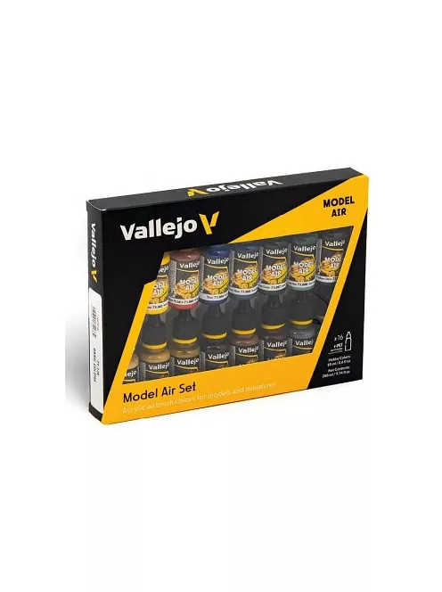 Vallejo airbrush festékkészlet 16x18ml – Basic Colors