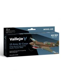   Vallejo airbrush festékkészlet 8x18ml – US Army Air Corps ChinaBurmaIndia Pacific Theather (CBI) WWII
