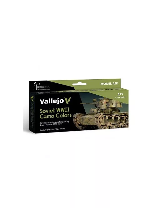Vallejo airbrush festékkészlet 8x18ml – Soviet WWII Camo Colors by Adam Wilder 1945