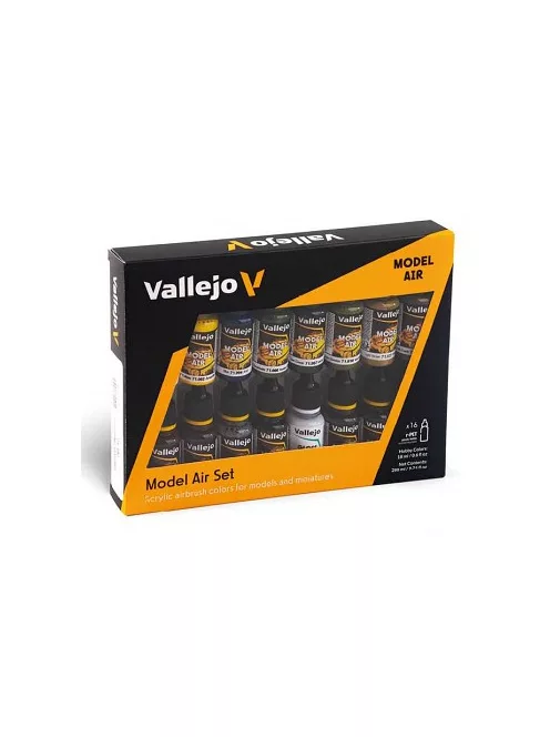 Vallejo 16×18ml airbrush festékkészlet – Set – Building Set