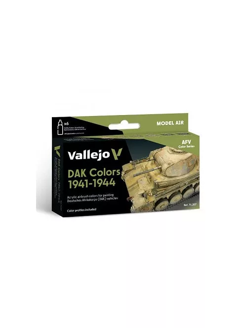 Airbrush festék set Vallejo 6x18ml – DAK Colors 1944