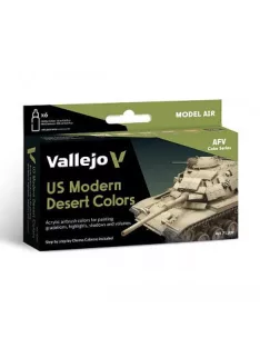   Vallejo airbrush festékkészlet 6x18ml – US Modern Desert Colors