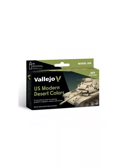 Vallejo airbrush festékkészlet 6x18ml – US Modern Desert Colors