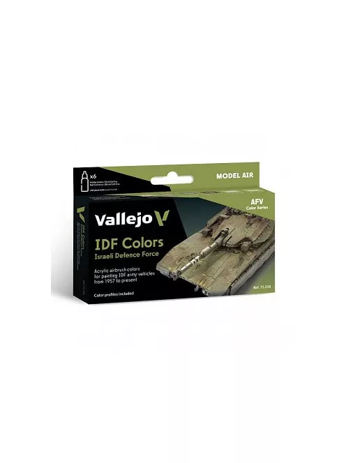 Vallejo airbrush festékkészlet 6x18ml – IDF Colors