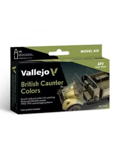   Vallejo airbrush festékkészlet 6x18ml – British Caunter Colors