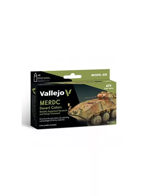 Vallejo airbrush festékkészlet 6x18ml – MERDC Desert Colors