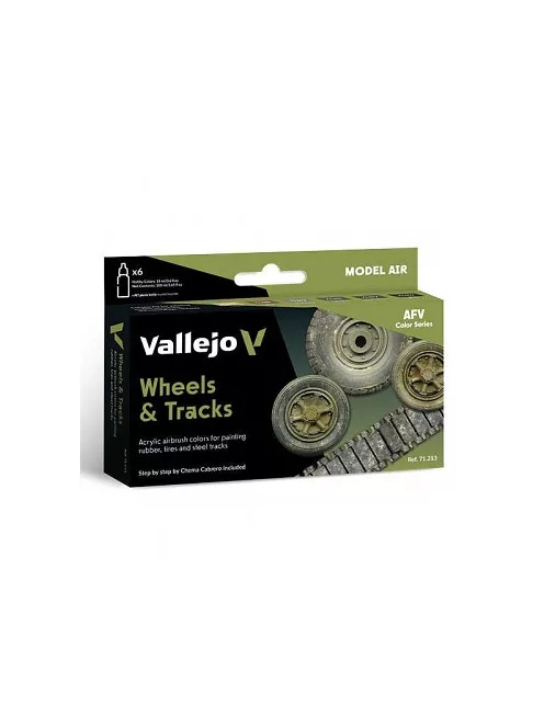 Vallejo airbrush festékkészlet 6x18ml – Wheels & Tracks