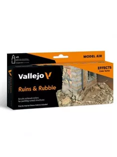 Vallejo airbrush festékkészlet 8x18ml – Ruins & Rubble