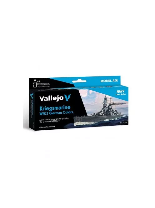 Vallejo airbrush festékkészlet 8x18ml – Kriegsmarine WWII German Colors