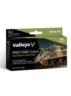   Vallejo airbrush festékkészlet 6x18ml – WWII USMC Colors Sand Patterns 1945
