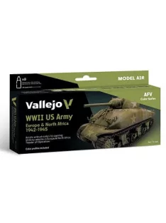   Vallejo airbrush festékkészlet 8x18ml – US Army Europe & North Africa
