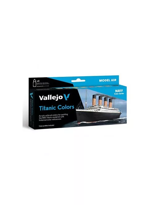 Vallejo airbrush festékkészlet 8x18ml – Titanic Colors