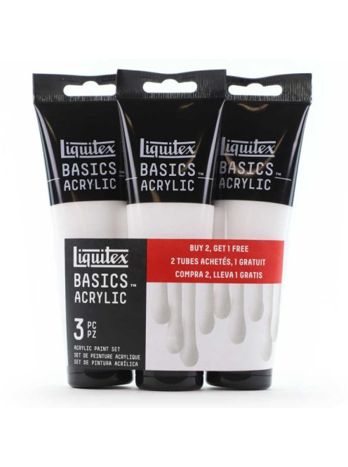 Liquitex Basics akrilfesték 3x118ml Titánfehér AKCIÓ