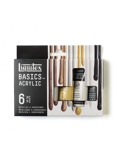 Liquitex akrilfesték készlet 6 db-os metál 22ml