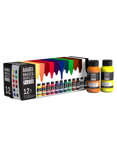 Basics folyékony akrilfesték készlet 12x118ml
