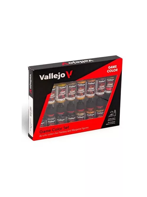 Vallejo modellező festékkészlet 16x18ml – Leather & Metal