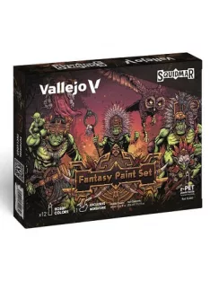   Vallejo modellező festékkészlet – with a miniature – Fantasy Paint Set by Squidmar Miniatures