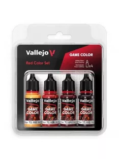 Vallejo modellező festékkészlet 4x18ml – Red Color Set