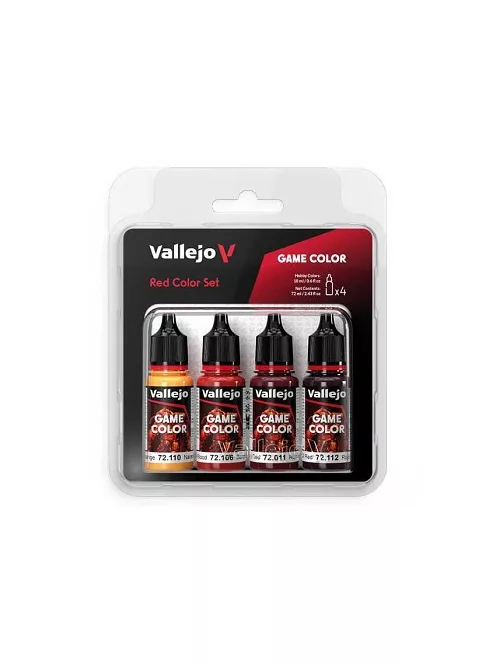 Vallejo modellező festékkészlet 4x18ml – Red Color Set