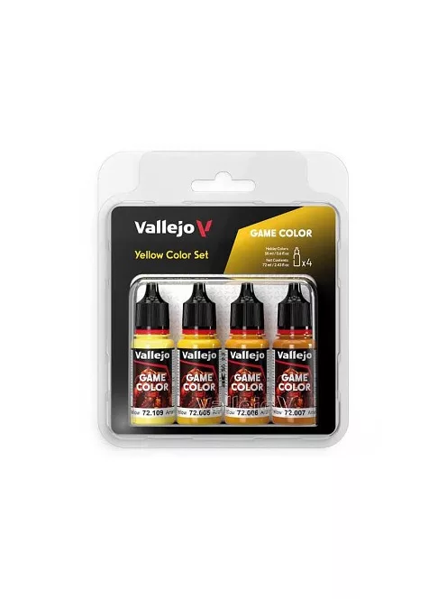 Vallejo modellező festékkészlet 4x18ml – Yellow Color Set