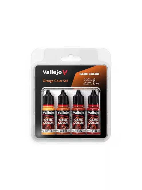 Vallejo modellező festékkészlet 4x18ml – Orange Color Set