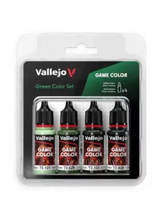 Festékkészlet set Vallejo 4x18ml – Green Color Set