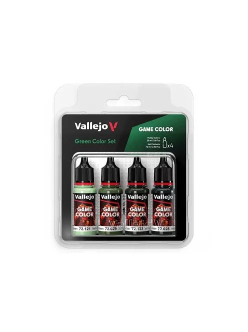 Festékkészlet set Vallejo 4x18ml – Green Color Set