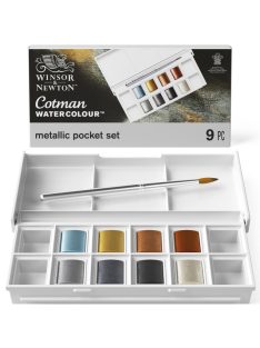 Cotman 8 db-os zsebes akvarellfesték készlet - metál