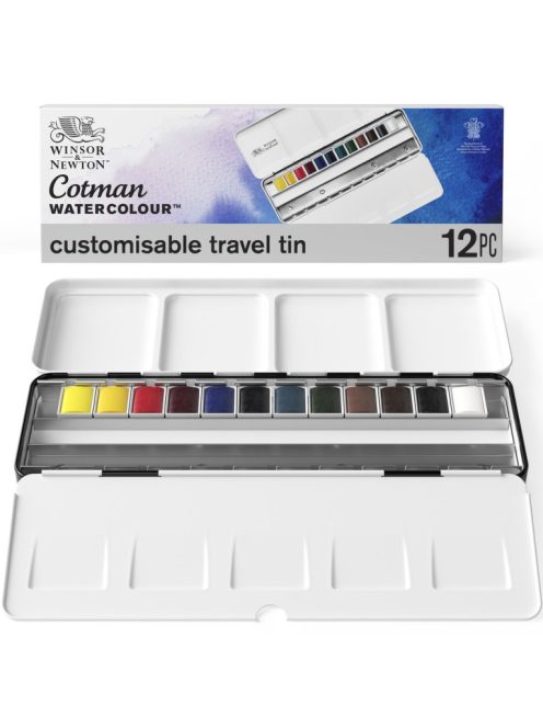 Cotman akvarell festék készlet 12 db tálca