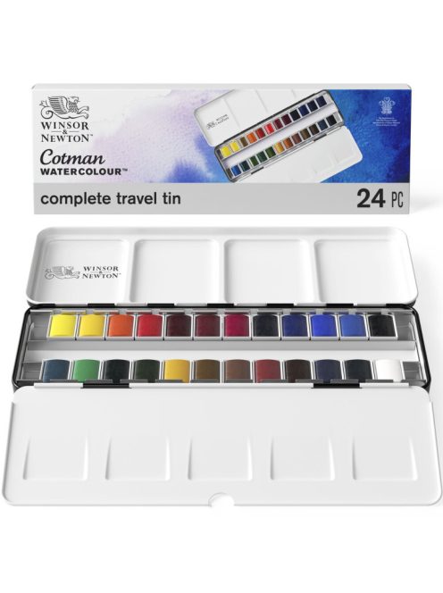 Cotman 24 darabos utazó bádog akvarellfesték készlet