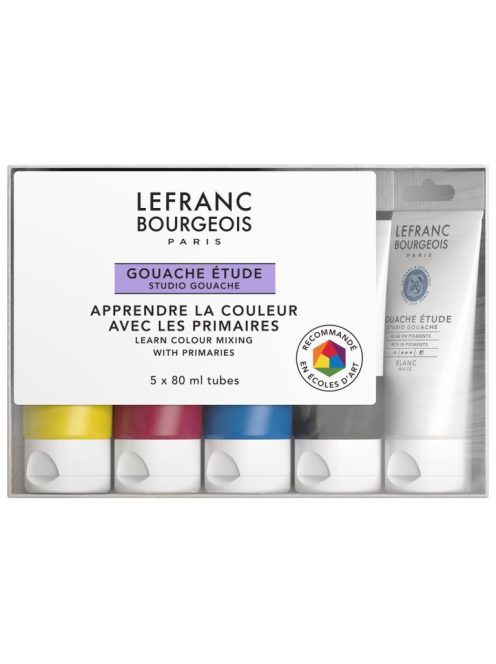 Lefranc iskolai gouache festék készlet 5x80ml